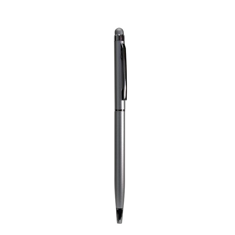 Metal Slim Pen - Grey Color With Silver Plated Clip & Tip